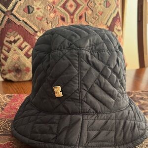 Anne Klein Black Quilted Bucket Hat